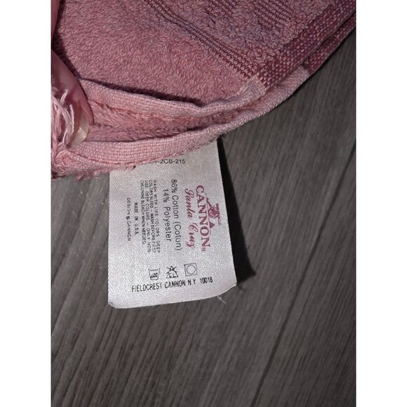 Vintage Pink Cannon Monticello Jacquard Fringe Bath Towel - Picture 3 of 5